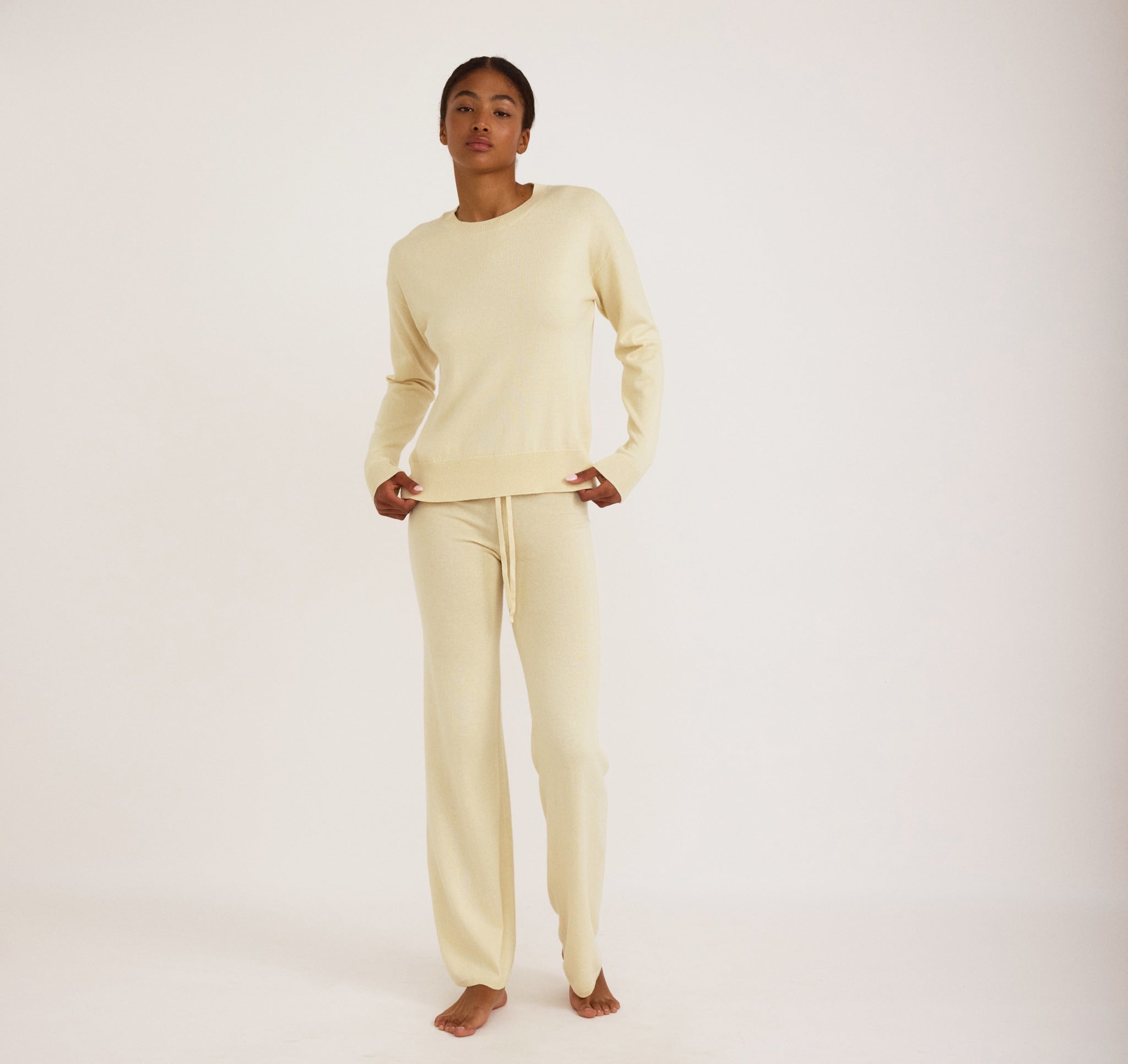 Short-Sleeve Crew-Neck Boxy Sweater