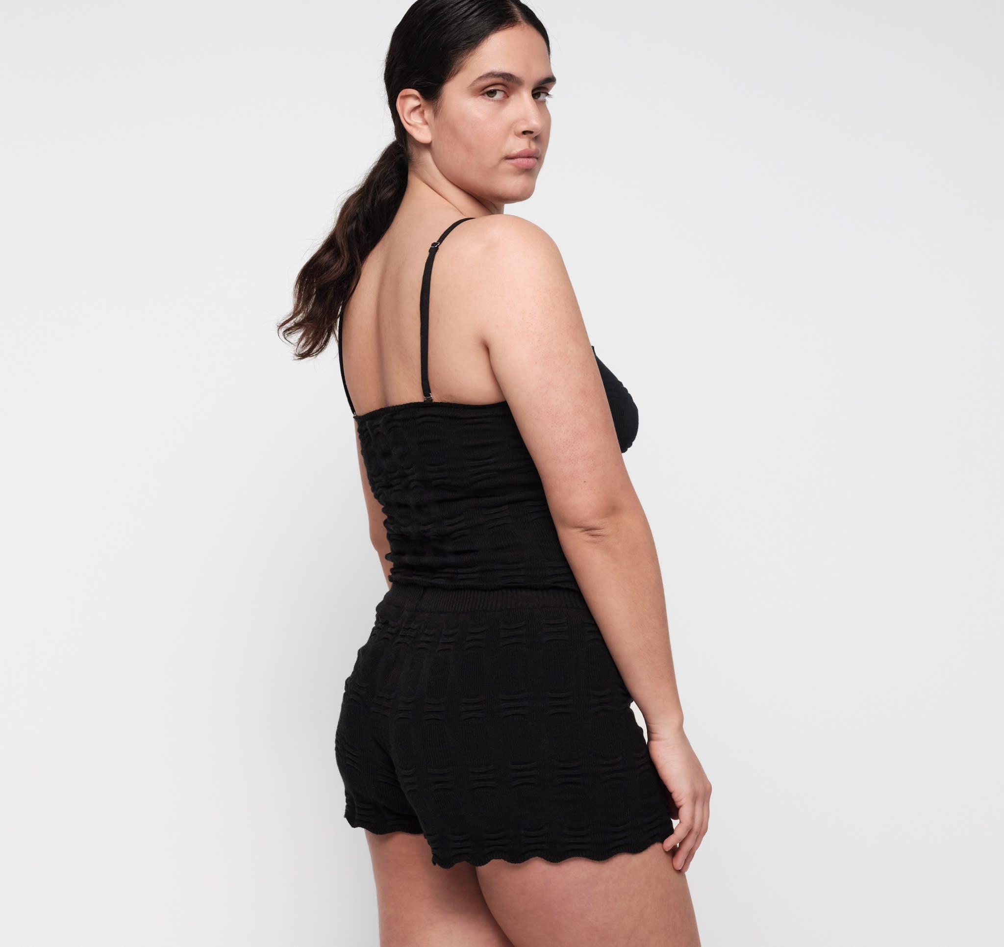 Soft Knit Textured Cami - Black | Only $32 | Organic Basics