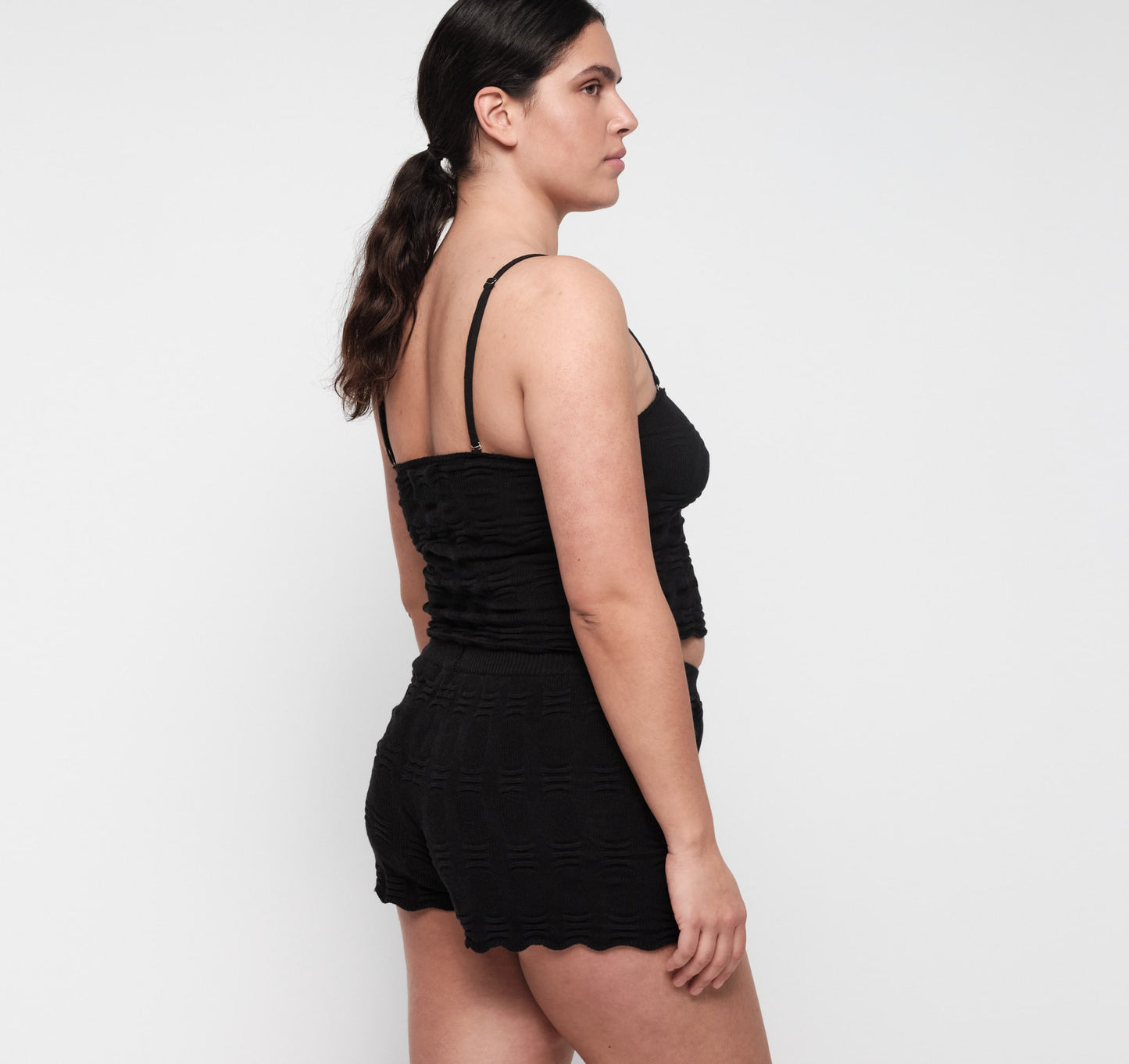 Soft Knit Textured Shorts