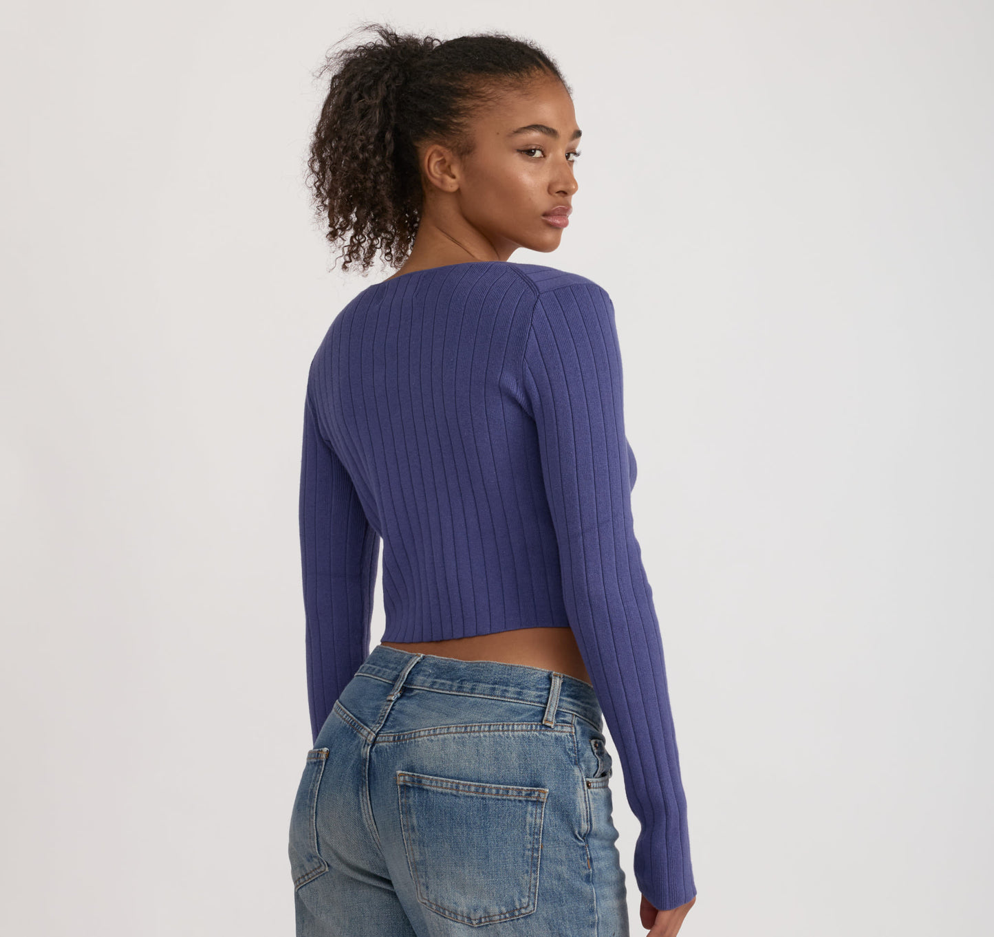 Soft Knit Rib Tie Cardigan