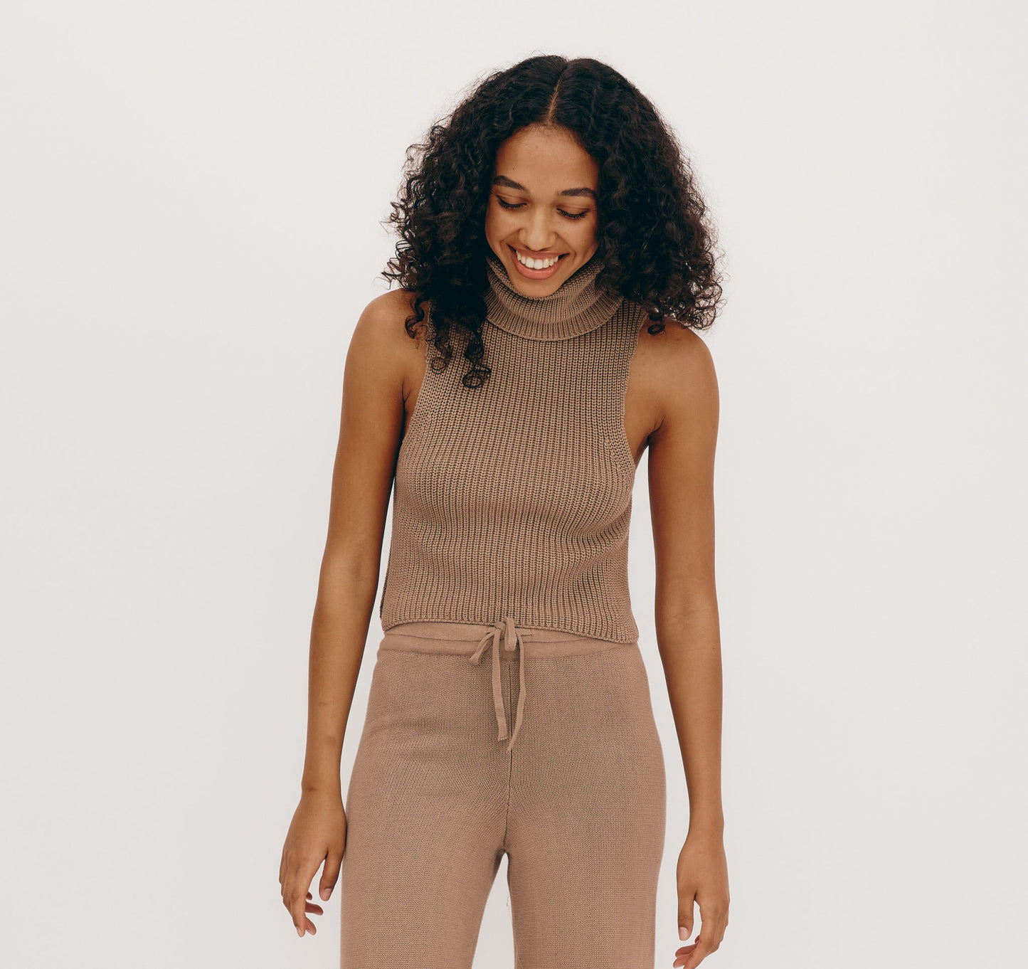 True Knit Sleeveless Turtleneck