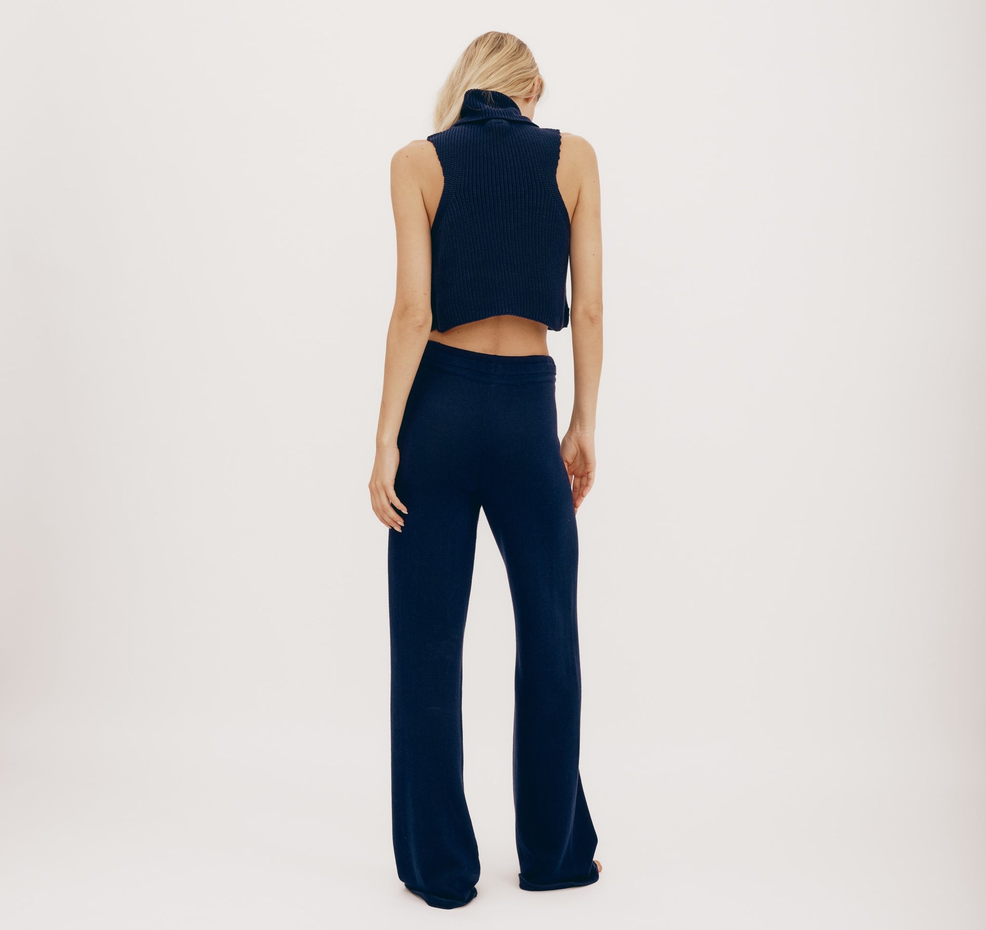 True Knit Wide Leg Pants Navy M True Knit Wide Leg Pants Navy M