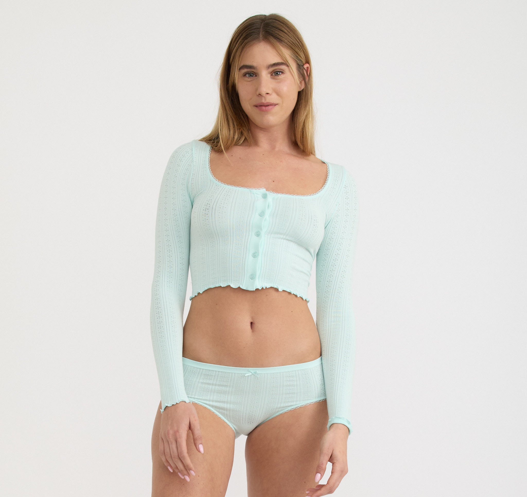Athletic Essential Pointelle Cardigan