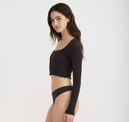 Pointelle Thong