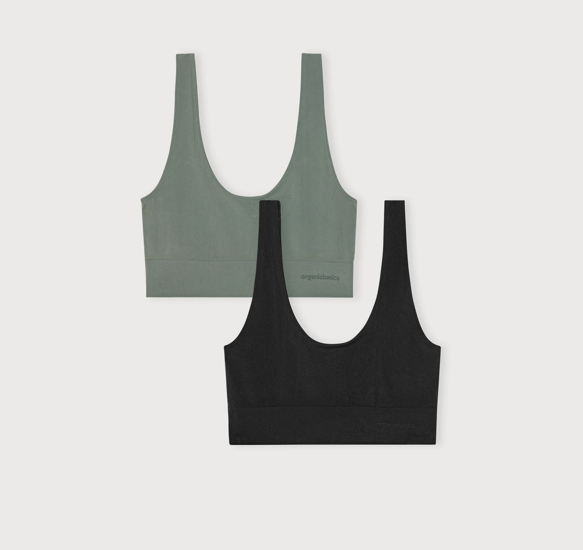 Smooth Bralette 2-Pack - Seaweed / Black