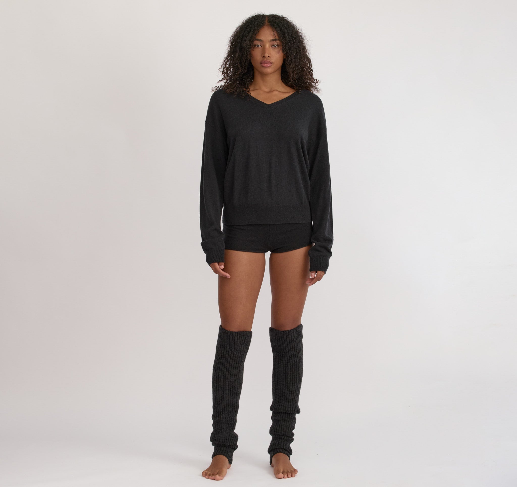 Base Base Cotton blend v-neck sweater