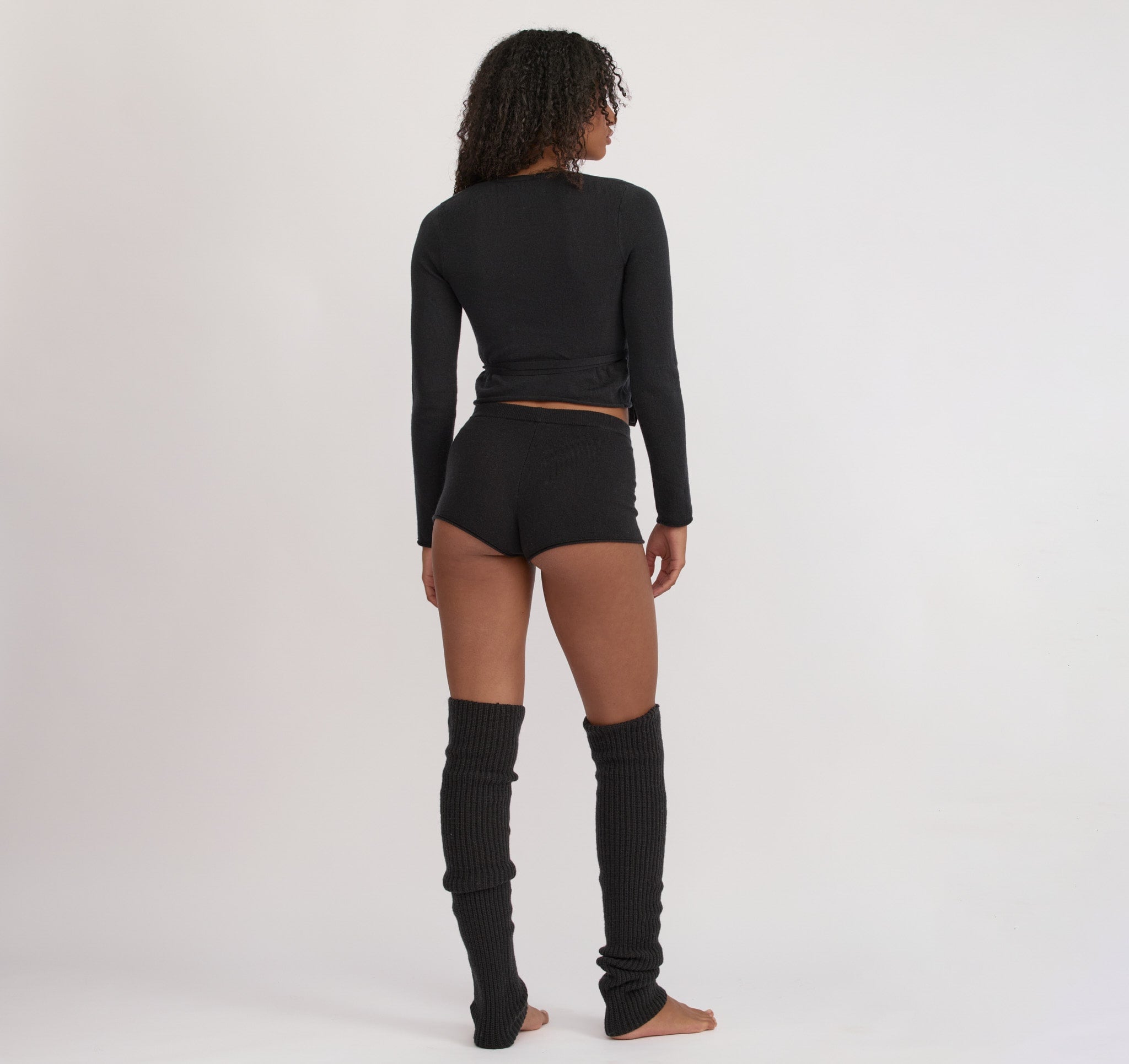 Fine Knit Wrap Cardigan - Black | Only $75 | Organic Basics