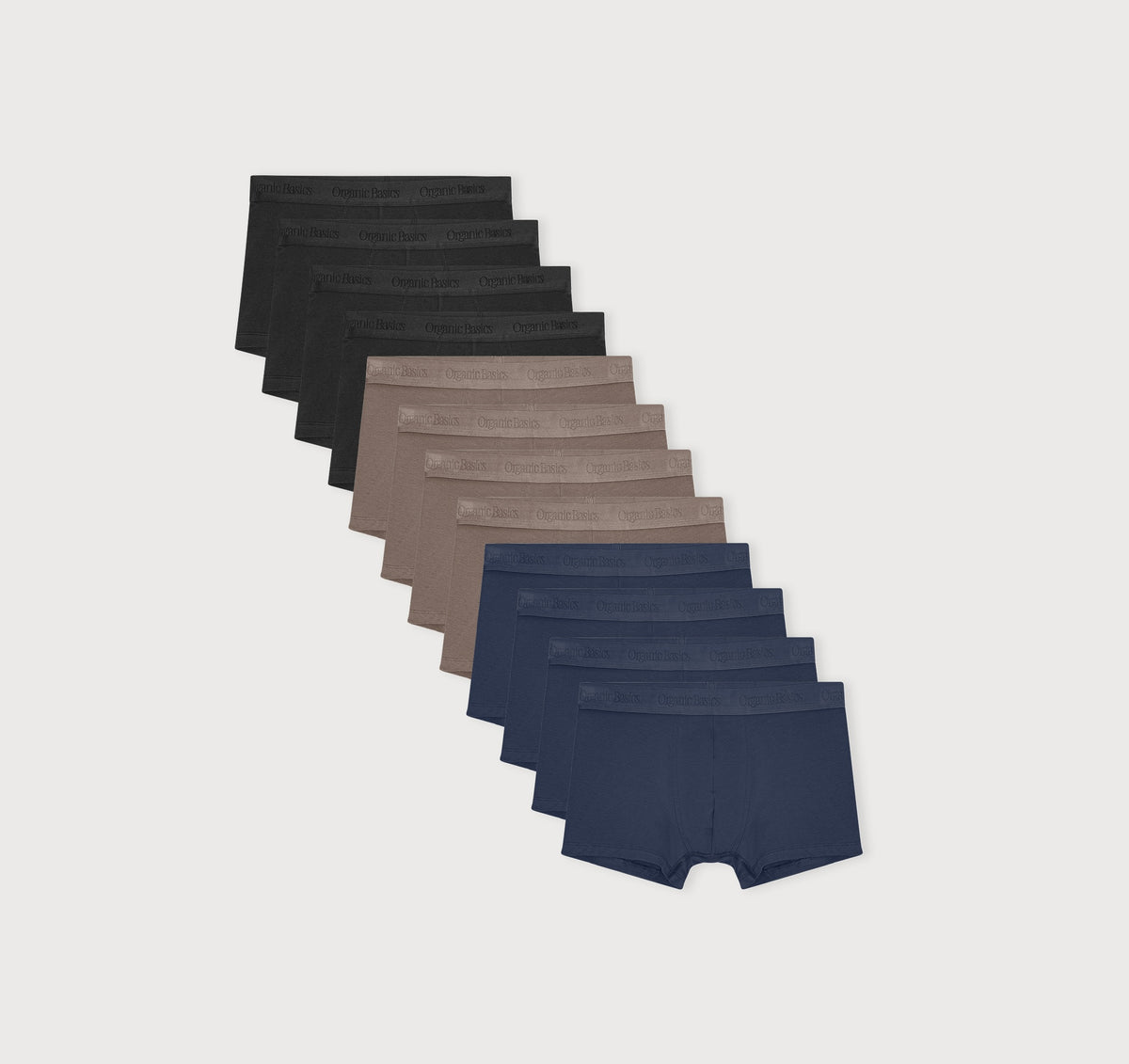 Core Trunks 12-Pack - Black / Shadow / Storm – organic cotton