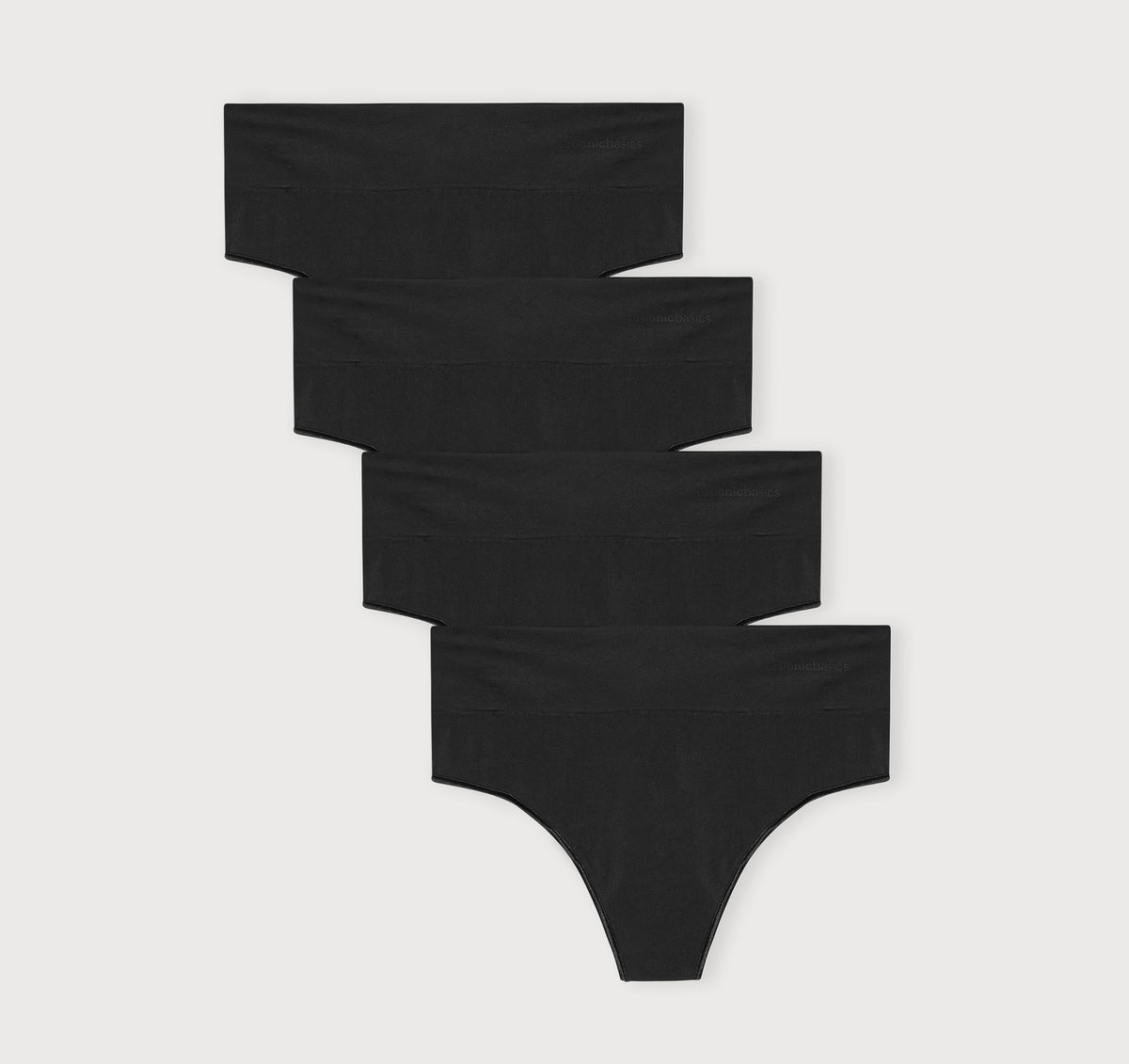 Smooth Thong 4-Pack - Black / Black / Black / Black