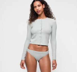 Seamless Waffle High-Leg Briefs