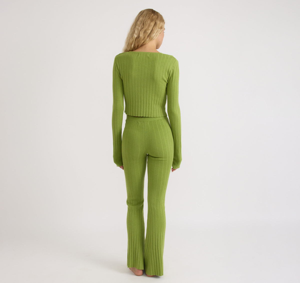 Soft Knit Rib High-Rise Flare Pants | Only $ 45 | Organic Basics